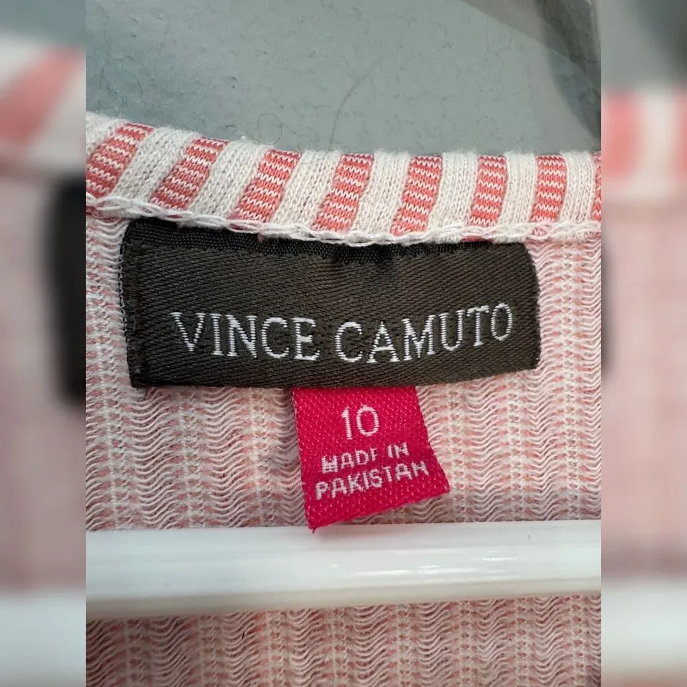 Girls' Pink Stripe Vince Camuto Sleeveless Dress Size 10 EUC - Picture 5 of 5